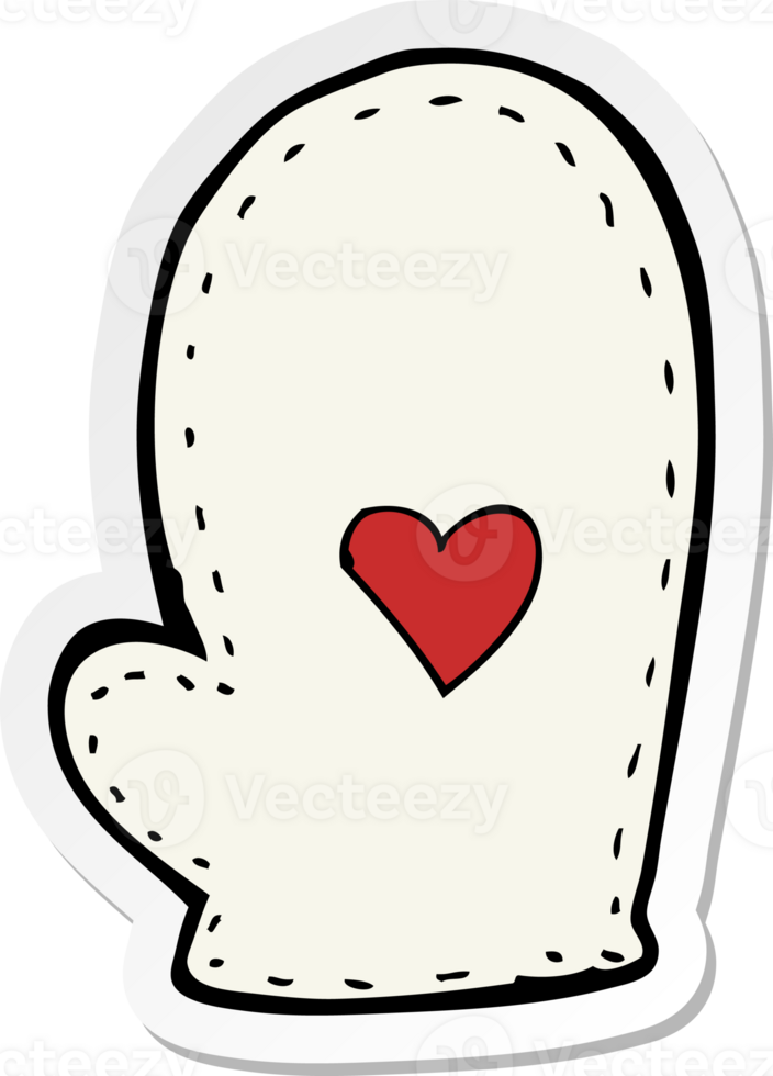 sticker of a cartoon oven mit png