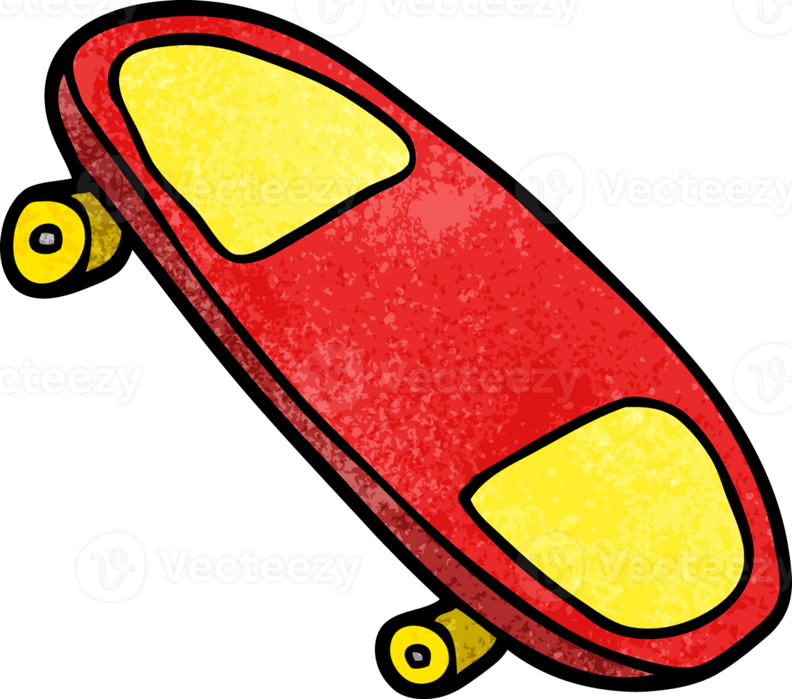 cartoon doodle skateboard png