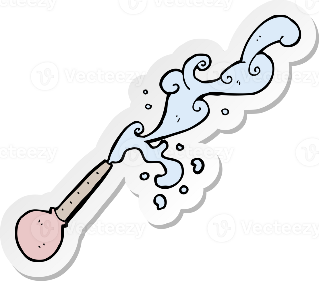 sticker of a cartoon squirting pipette png