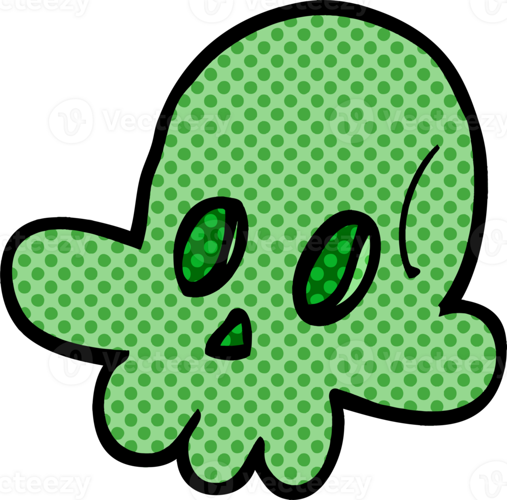 cartoon doodle halloween skull png