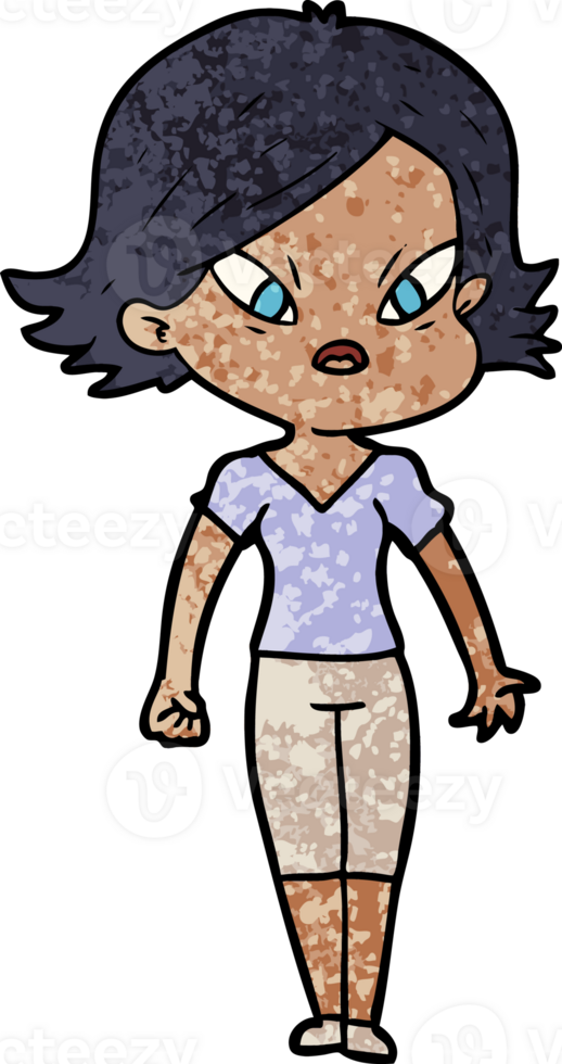 cartoon stressed woman png