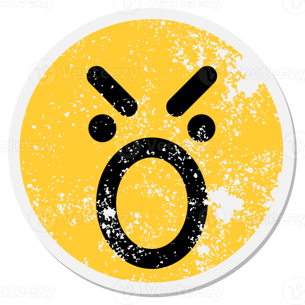 shouting face circle png