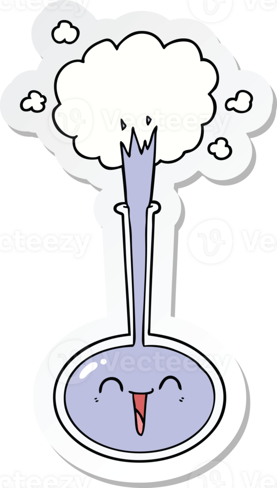 sticker of a cartoon science experiment png