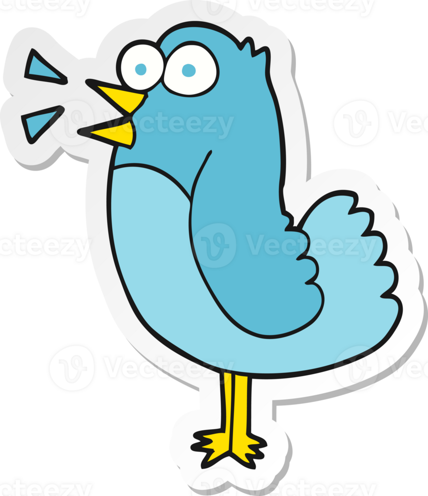 sticker of a cartoon bird png