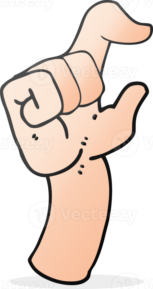 drawn cartoon hand making smallness gesture png