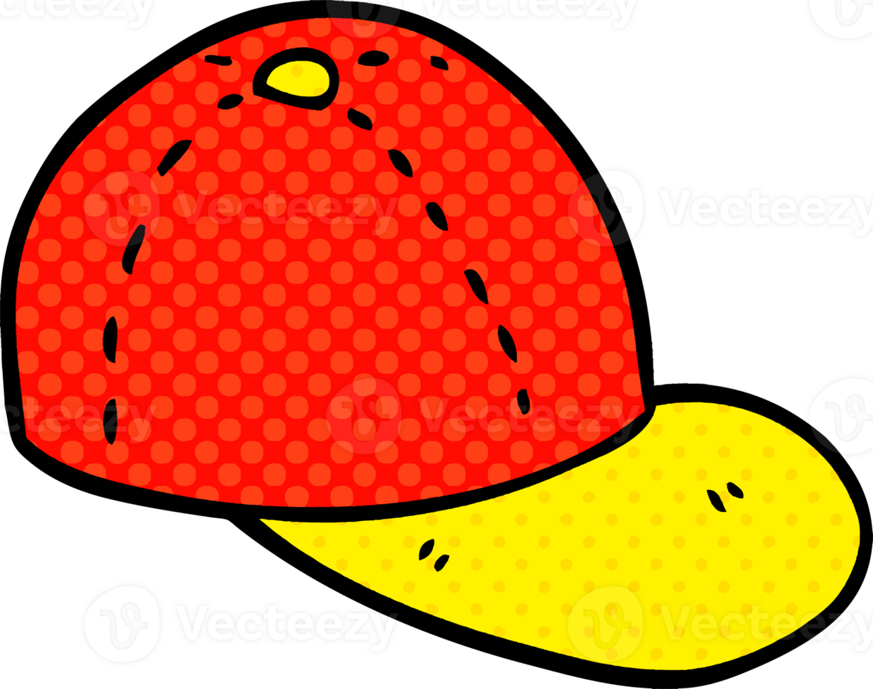 cartoon doodle peaked cap png
