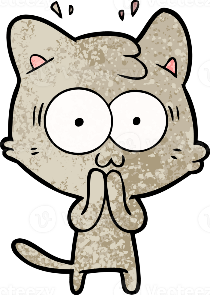 cartoon surprised cat png