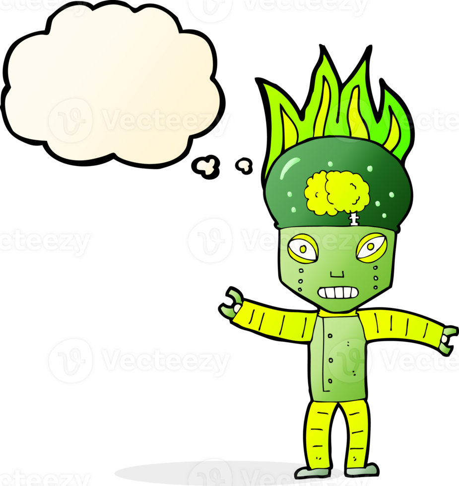 funny cartoon robot with speech bubble png