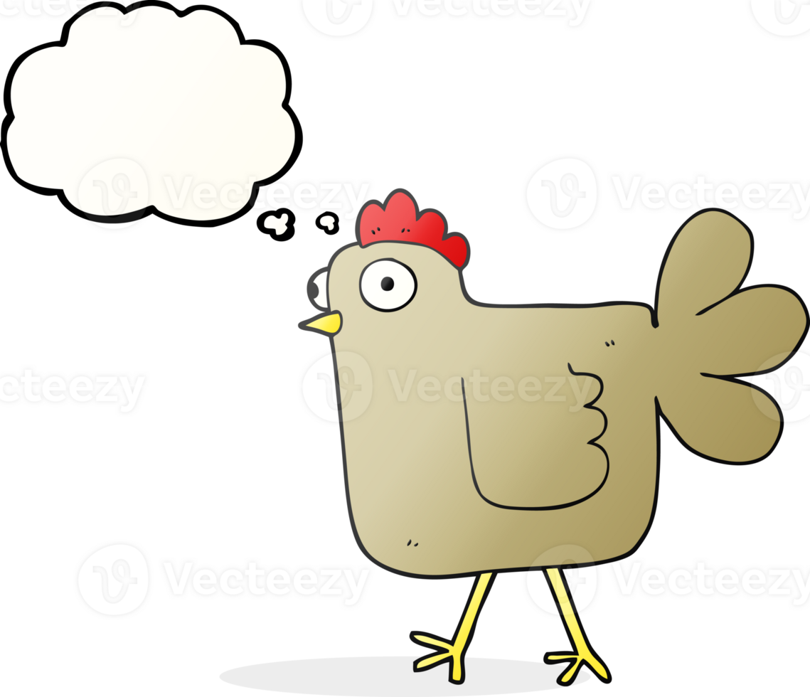 drawn thought bubble cartoon chicken png