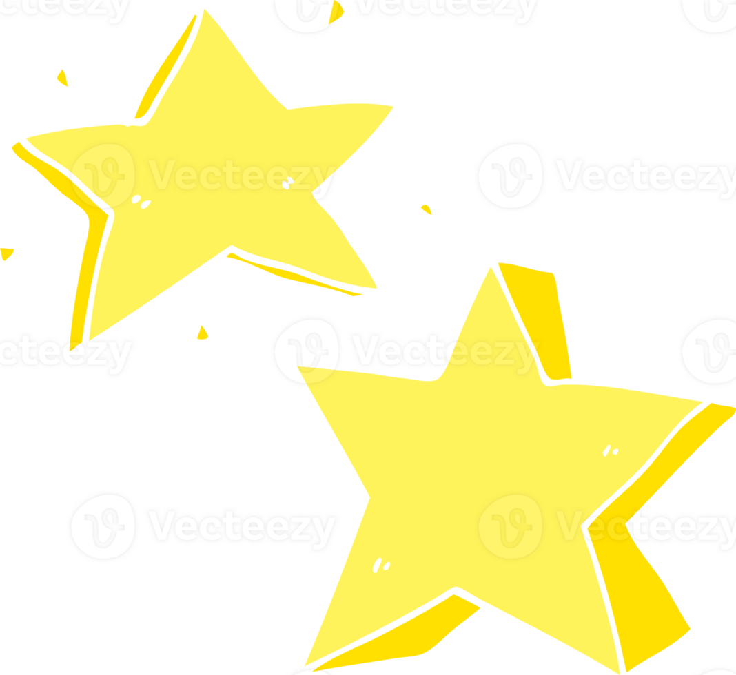flat color style cartoon star png