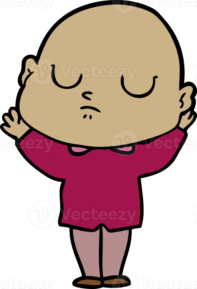 cartoon bald man png