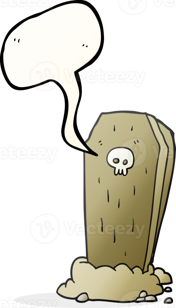 drawn speech bubble cartoon spooky coffin png