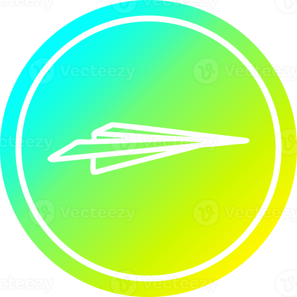 carta aereo circolare icona con freddo pendenza finire png