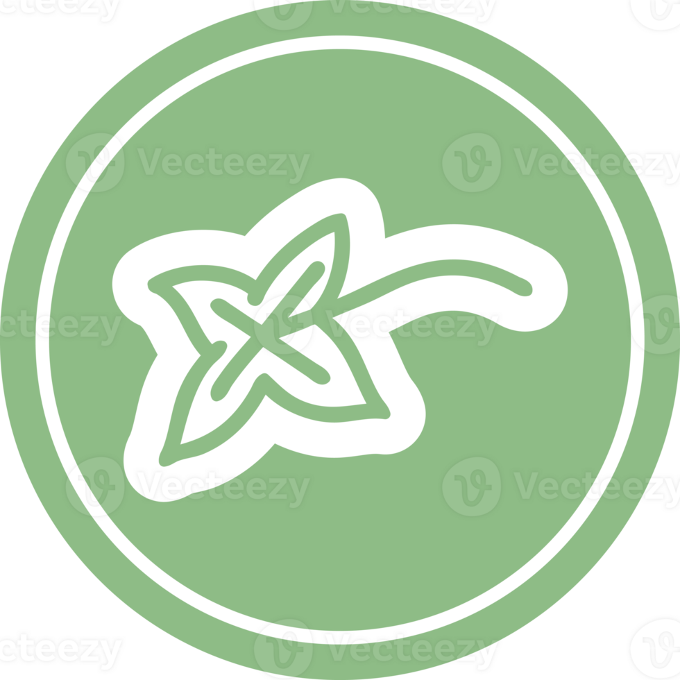 natural leaf circular icon symbol png