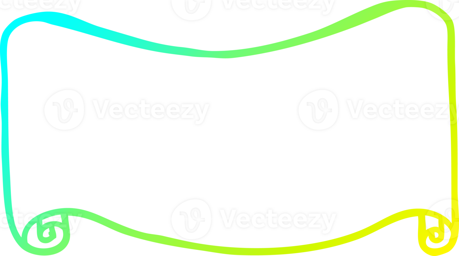 cold gradient line drawing of a cartoon banner png