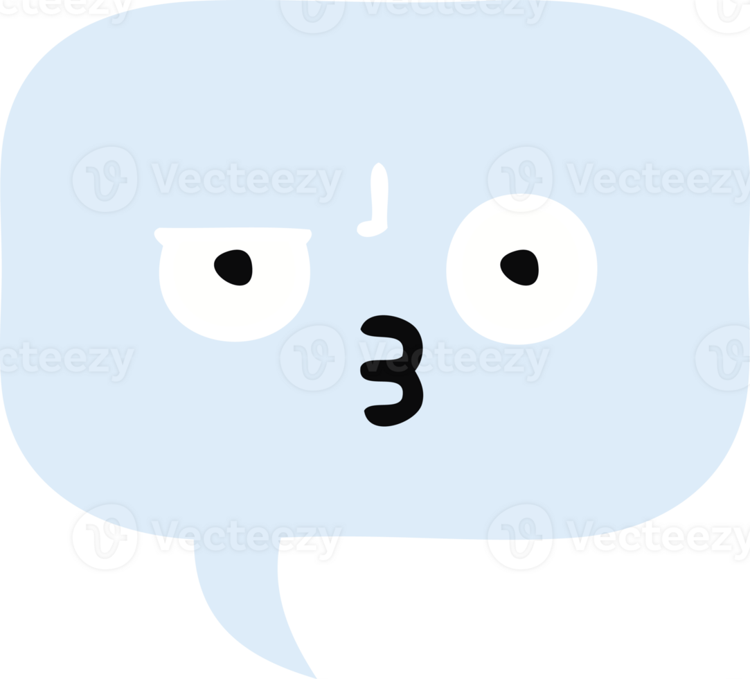 flat color retro cartoon of a speech bubble png