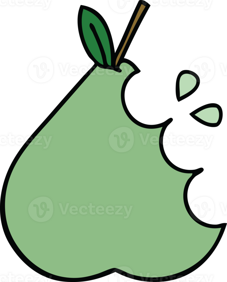 cute cartoon of a green pear png