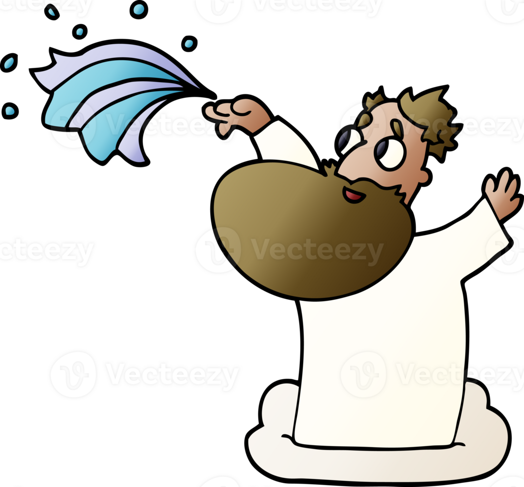 cartoon doodle god creating universe png
