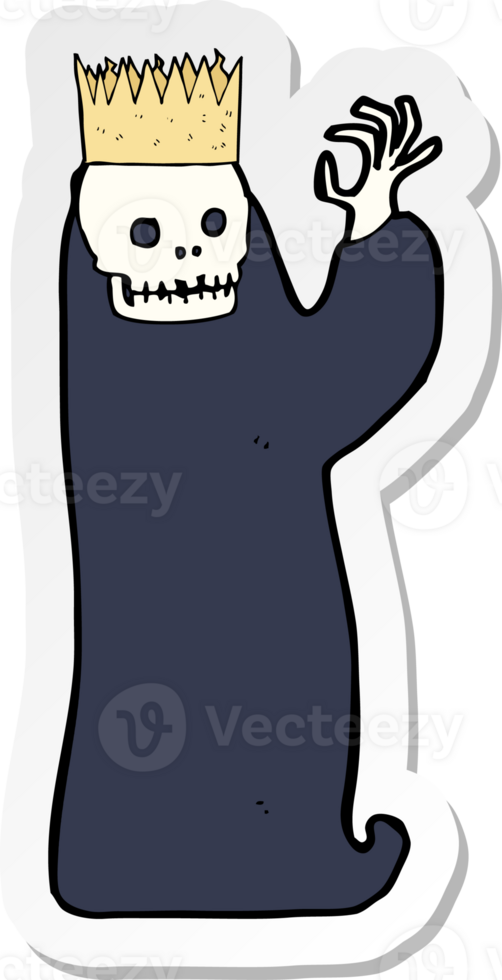 sticker of a cartoon spooky ghoul png