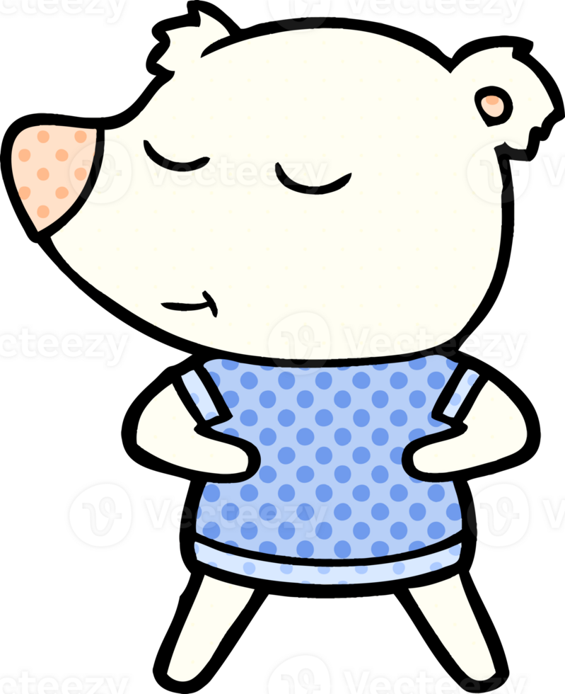 happy cartoon polar bear png