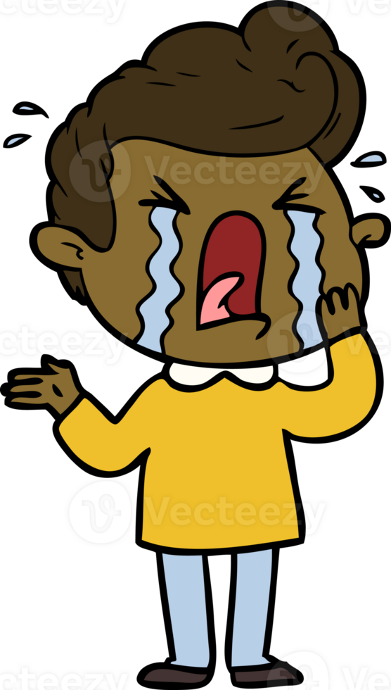 cartoon crying man png