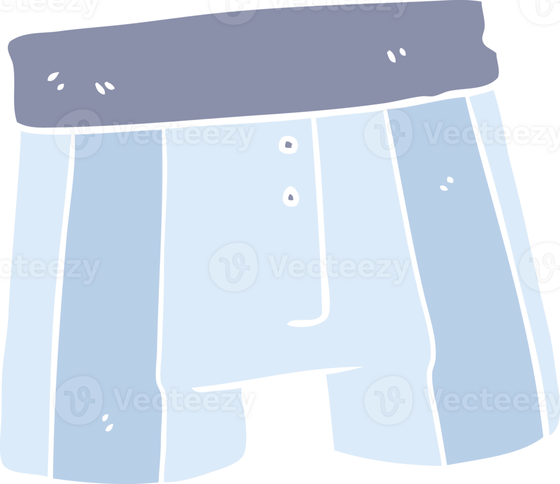 flat color style cartoon boxer shorts png
