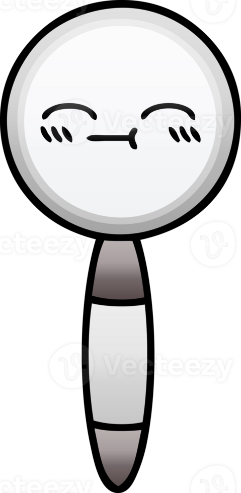 gradient shaded cartoon of a magnifying glass png
