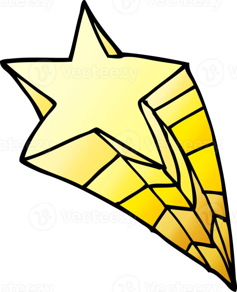 cartoon doodle shooting star png