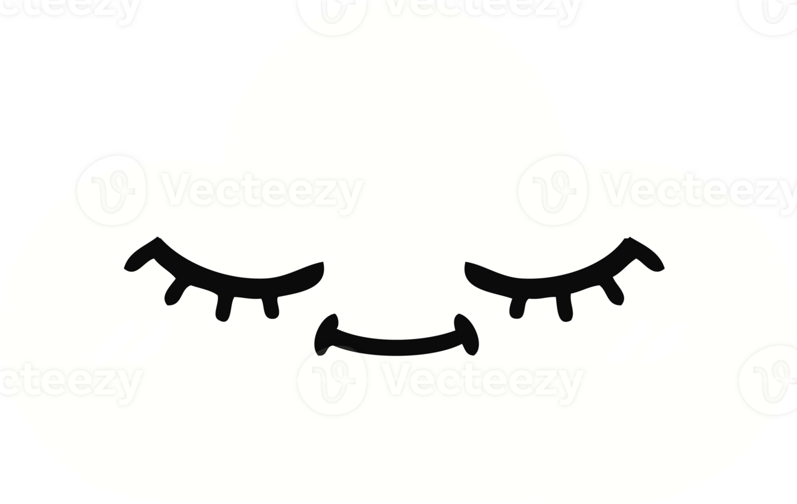 flat color retro cartoon of a white cloud png