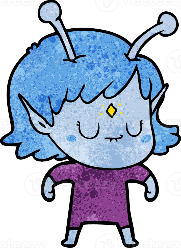 cartoon alien girl png