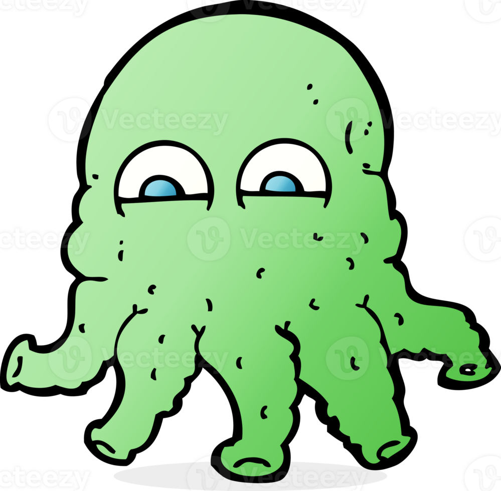 cartoon alien squid face png