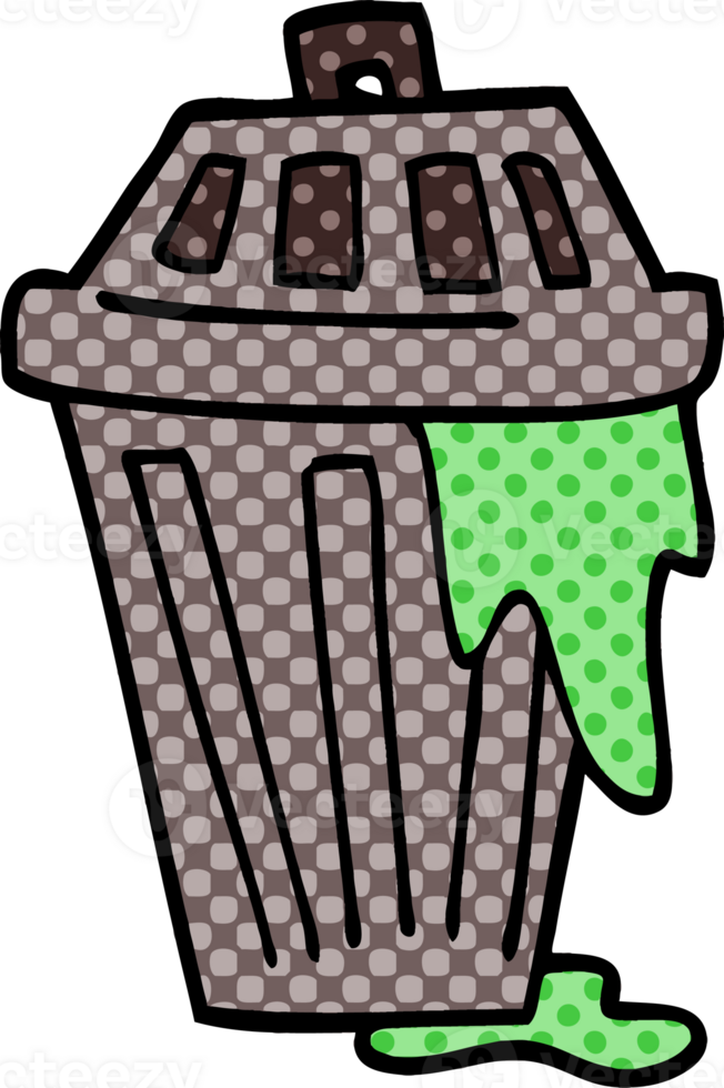 cartoon doodle waste bin png