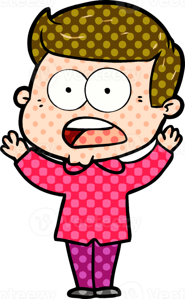 cartoon shocked man png