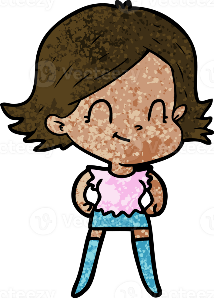 cartoon friendly girl png