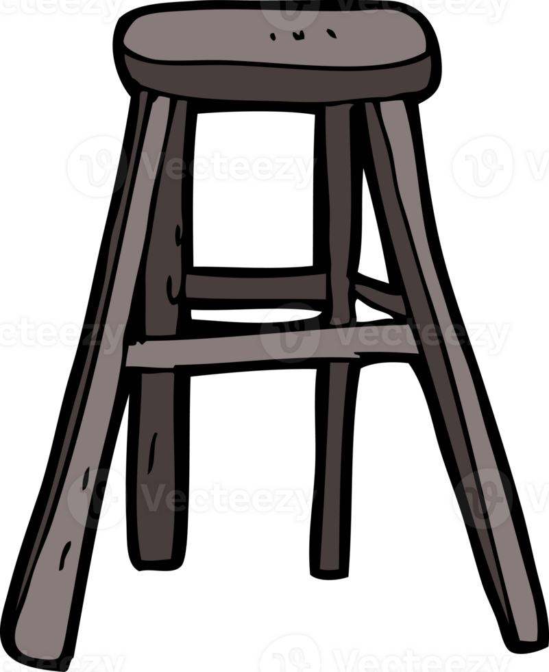 cartoon wooden stool png