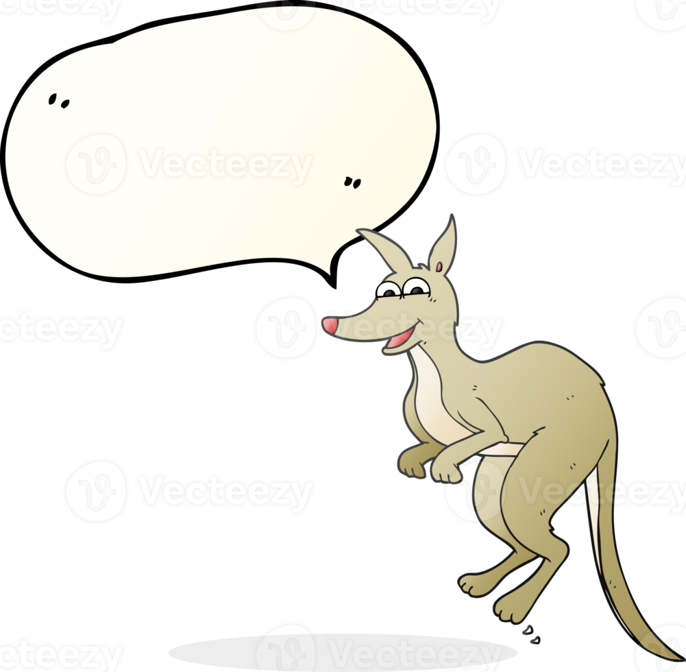 drawn speech bubble cartoon kangaroo png