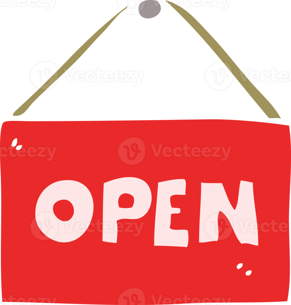 cartoon doodle open sign png