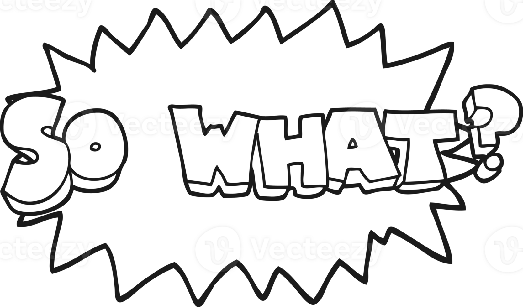 so what    drawn black and white cartoon sign png