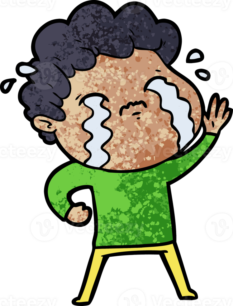 cartoon man crying png