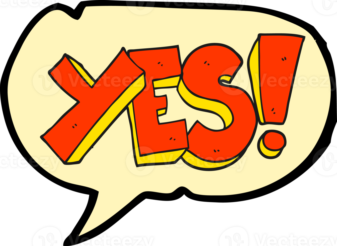drawn speech bubble cartoon yes symbol png