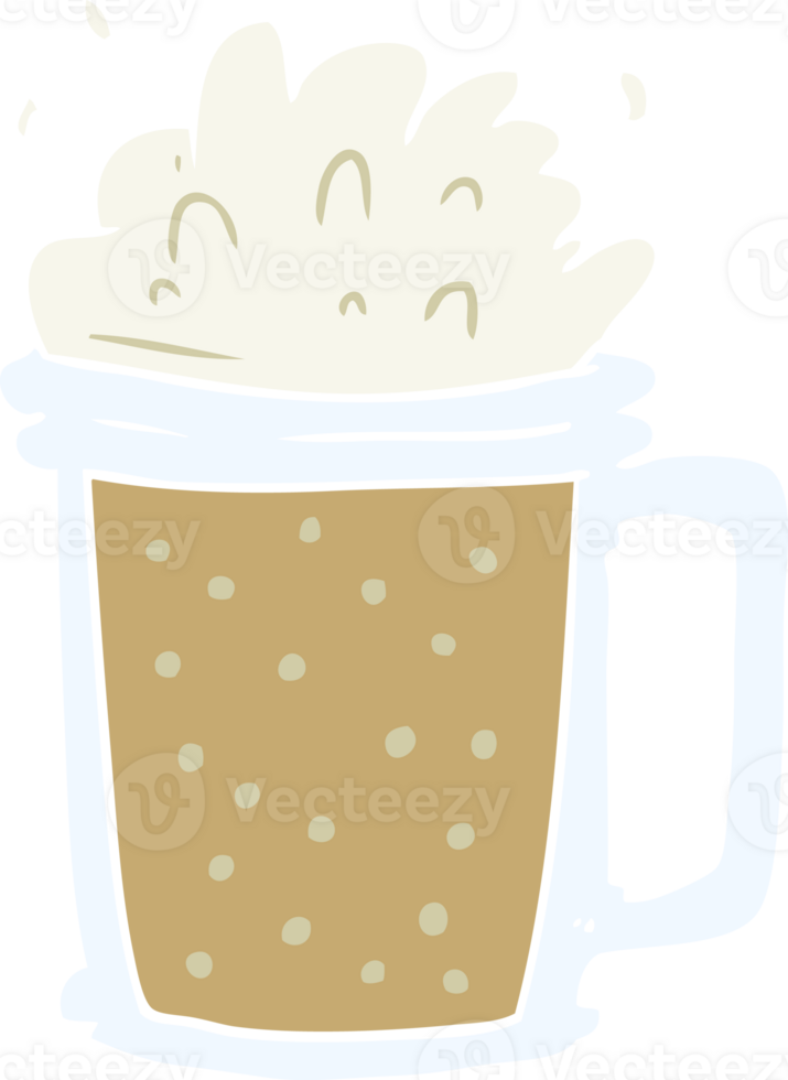 flat color style cartoon beer png