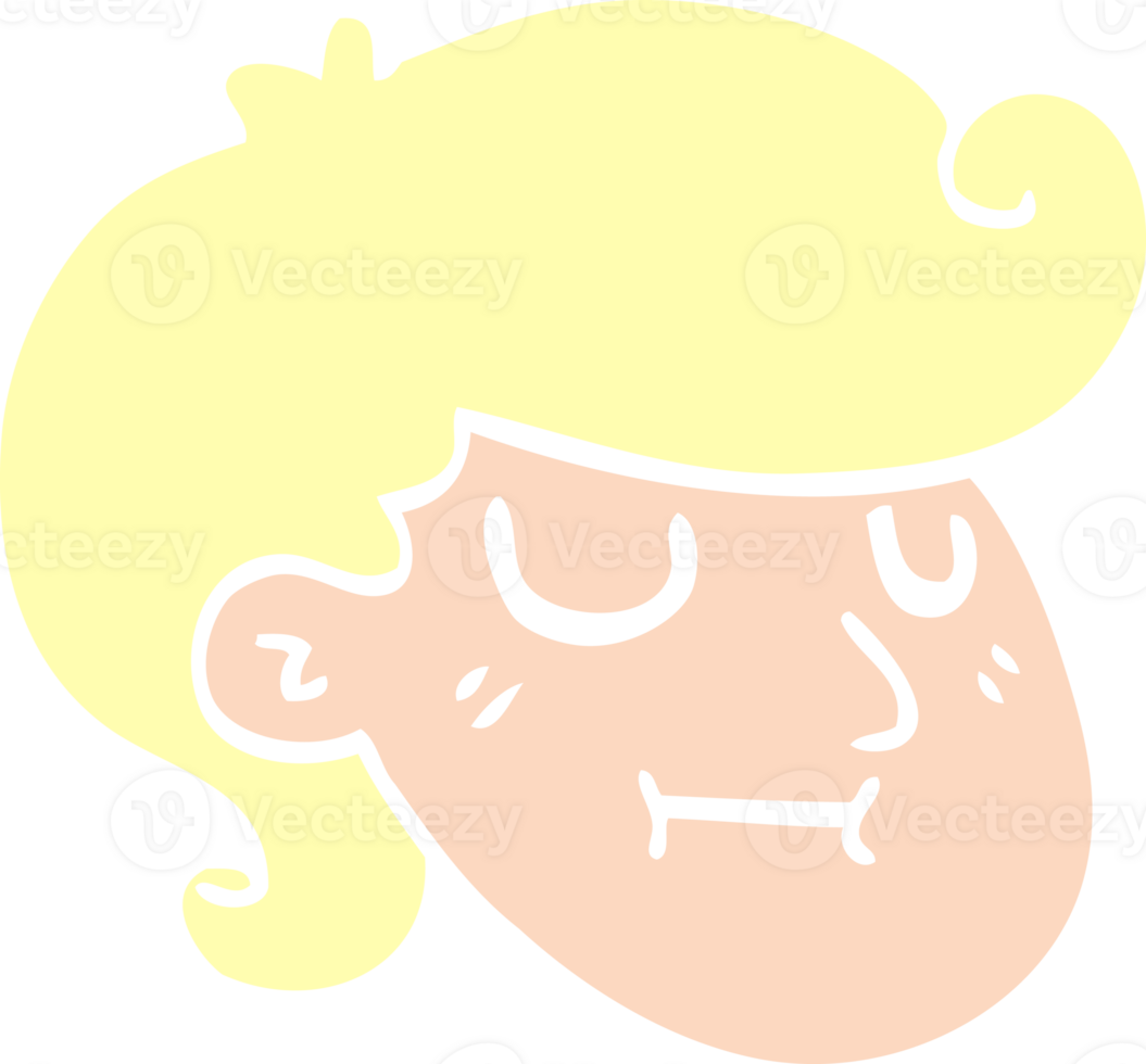 cartoon doodle happy blond boy png