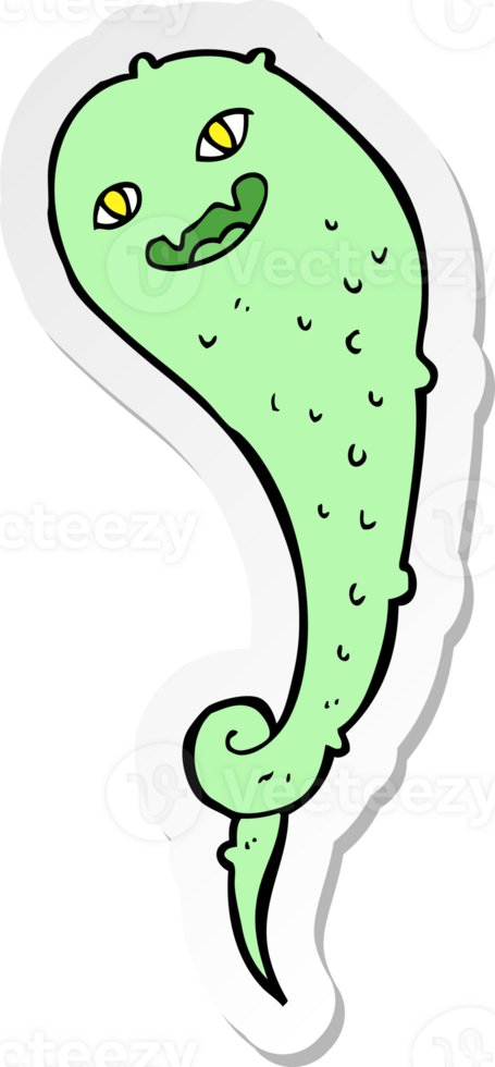sticker of a cartoon spooky ghost png