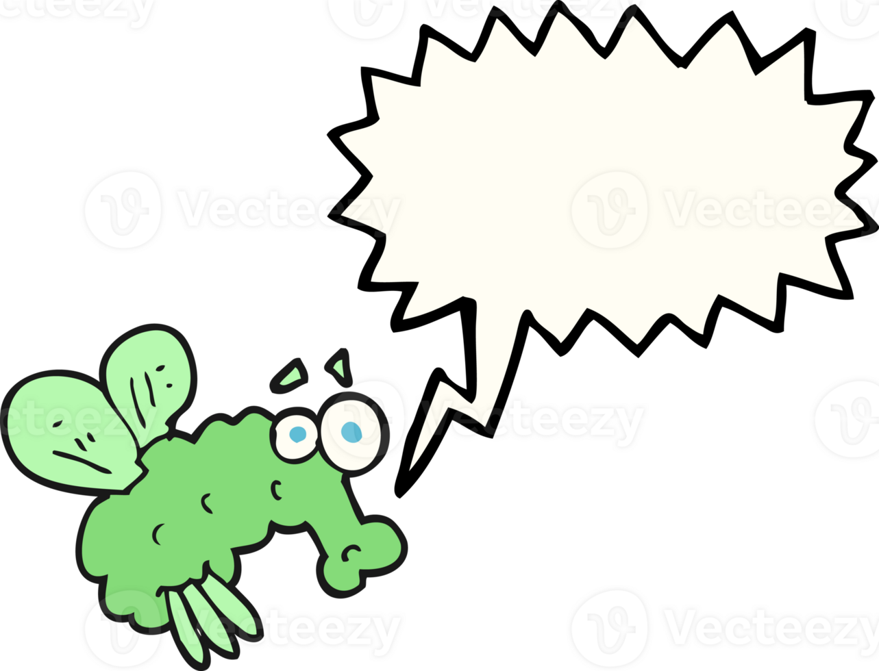 drawn speech bubble cartoon fly png