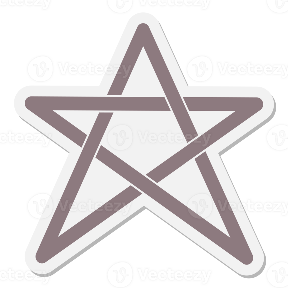 pentagram star sticker png