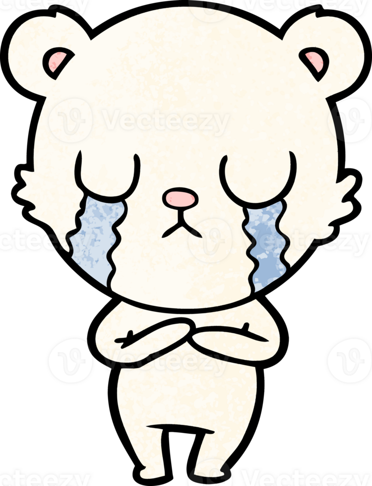 crying polar bear cartoon png