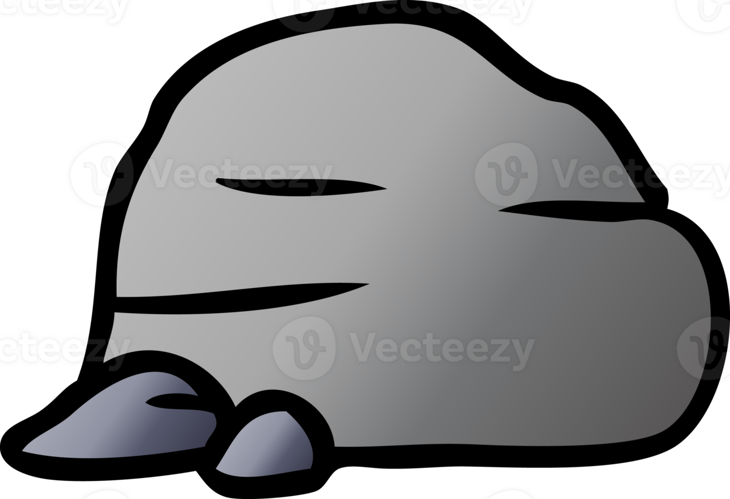 hand drawn gradient cartoon doodle of stone and pebbles png