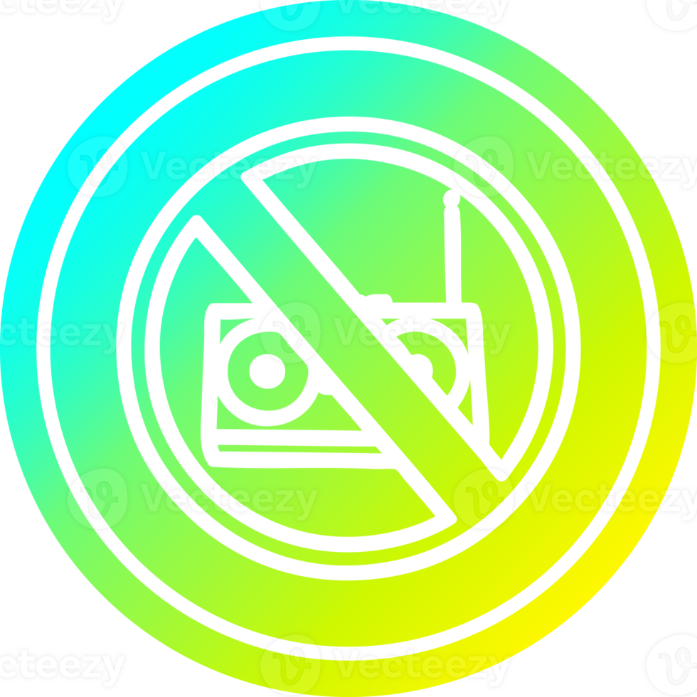 no music circular icon with cool gradient finish png
