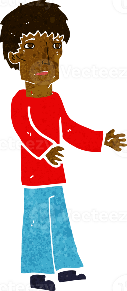 cartoon man explaining png