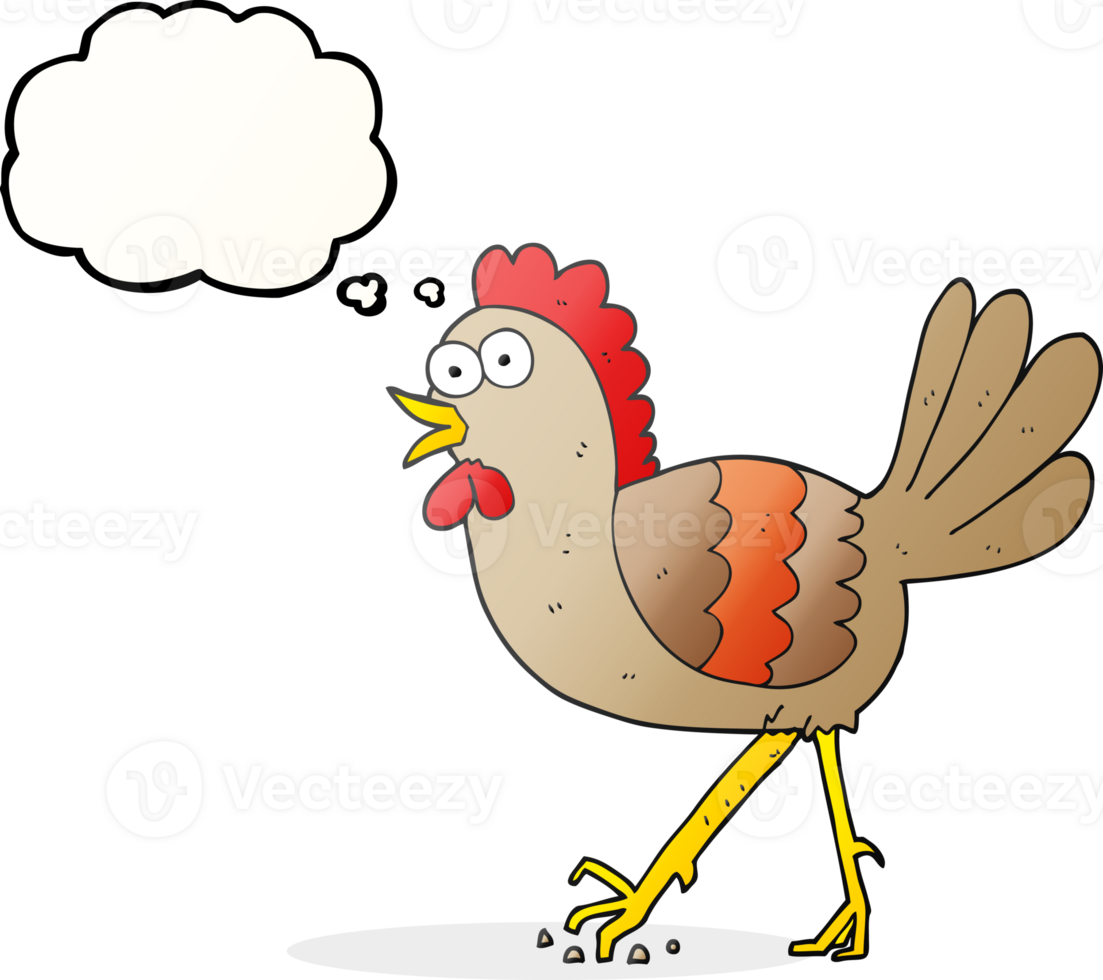 drawn thought bubble cartoon chicken png